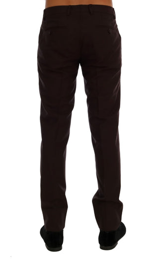 Elegant Slim Fit Formal Trousers In Purple