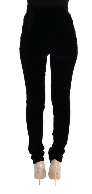 Sleek High-waist Black Trousers