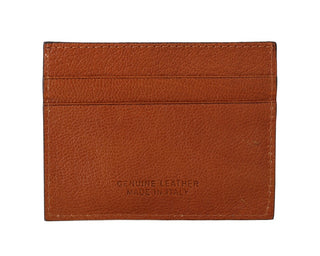 Elegant Men's Leather Wallet In Brown