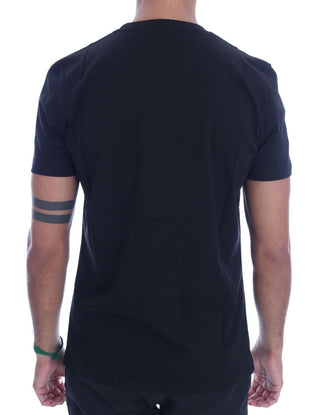 Chic Black Crewneck Tee With 'riders' Motif