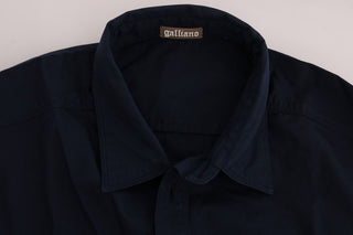 Elegant Blue Cotton Casual Shirt