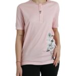 Chic Pink Floral Cotton Tee