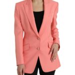 Chic Pink Peak Lapel Blazer