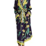 Elegant Silk Floral Bathrobe