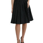 Polka Dot Knee-length Couture Skirt