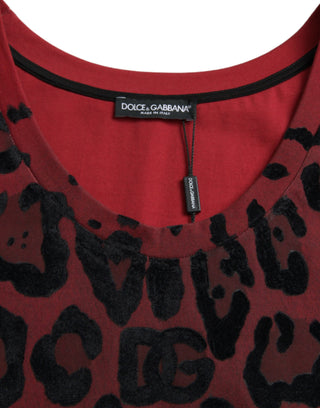 Red Leopard Print Sleeveless Tank T-shirt