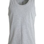 Gray Cotton Stretch Sleeveless Tank Top T-shirt