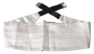 Elegant White Silk Cummerbund