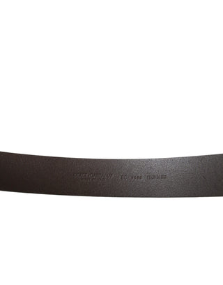 Elegant Dark Brown Leather Belt