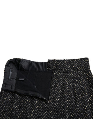 Elegant Tweed High-waist Mini Skirt