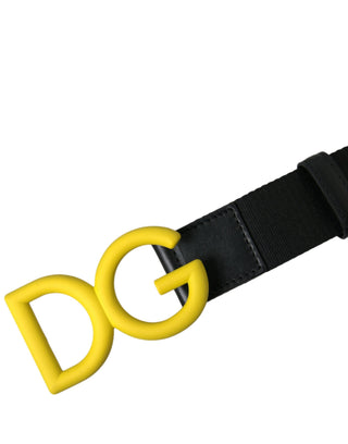 Elegant Black And Yellow Designer Belt