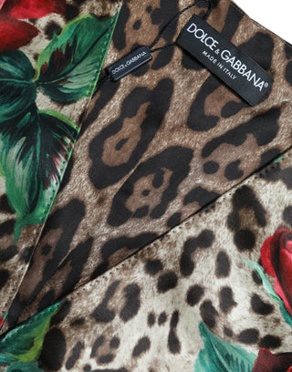 Floral Leopard Print Silk Waistcoat