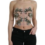 Pink Sleeveless Bustier Corset Top