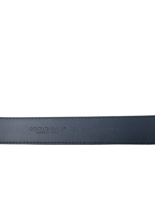 Elegant Navy Blue Leather Belt