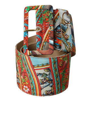 Elegant Multicolor Fabric Waist Belt