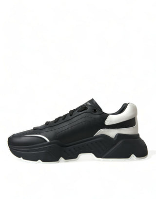 Black White Leather Logo Daymaster Sneakers Shoes