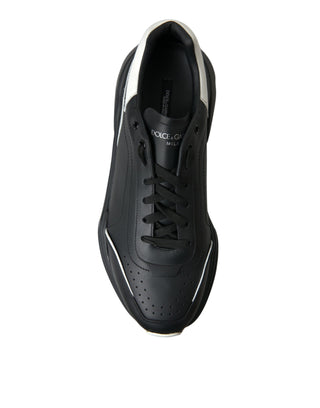 Black White Leather Logo Daymaster Sneakers Shoes