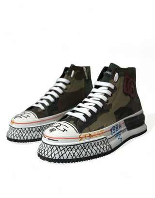 Multicolor Camouflage High Top Sneakers Shoes
