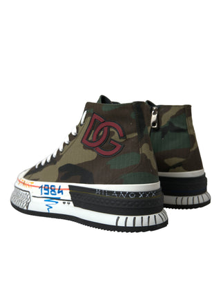 Multicolor Camouflage High Top Sneakers Shoes
