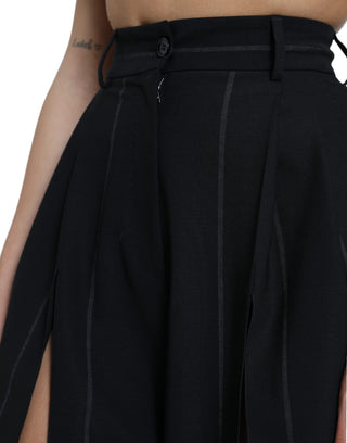 High Waist Wide Leg Pants With Slit