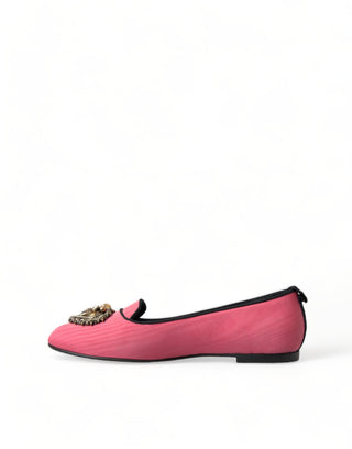 Pink Black Devotion Slip On Flat Shoes