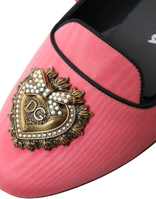 Pink Black Devotion Slip On Flat Shoes
