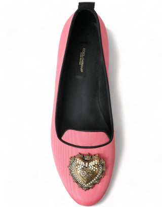 Pink Black Devotion Slip On Flat Shoes