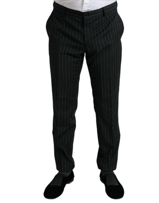 Black And White Striped Skinny Dress Pants