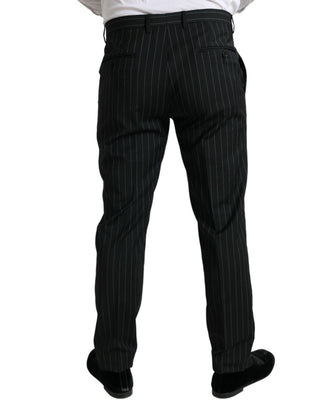 Black And White Striped Skinny Dress Pants