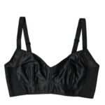 Elegant Black Bustier Crop Top