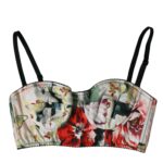 Multicolor Floral Bustier Crop Top