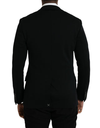 Black Wool 2 Piece Single Breasted Suit