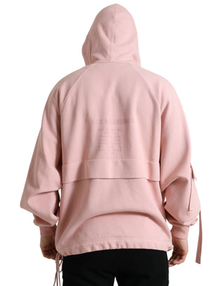 Elegant Pink Pullover Sweater With Hood