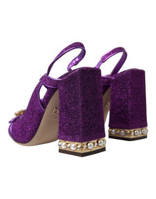 Regal Purple Ankle Strap Heels