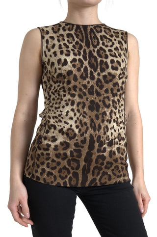 Elegant Leopard Print Tank Top