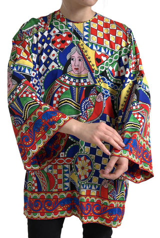 Elegant Multicolor Silk Blouse