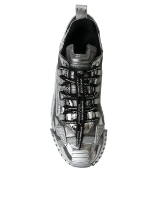 Silver Lace Up Low Top Men NS1 Sneakers Shoes