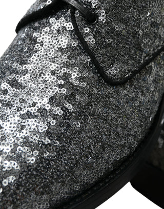 Exquisite Sequined Derby Dress Shoes