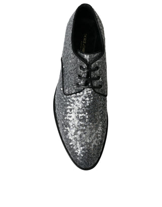 Exquisite Sequined Derby Dress Shoes