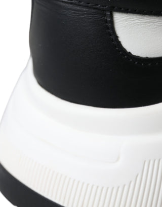 Chic Black & White Daymaster Leather Sneakers