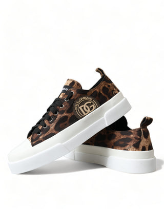 Elegant Leopard Print Casual Sneakers