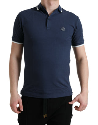 Elegant Crown Embroidered Polo T-shirt