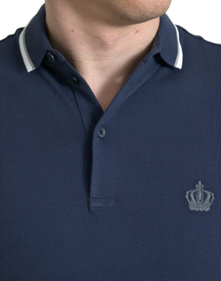 Elegant Crown Embroidered Polo T-shirt