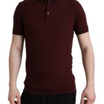 Elegant Maroon Cotton Polo T-shirt