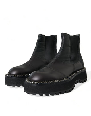 Elegant Black Chelsea Slip-on Boots