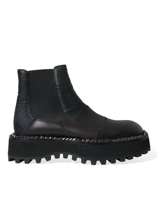 Elegant Black Chelsea Slip-on Boots