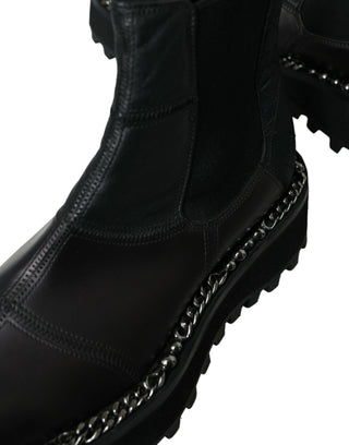 Elegant Black Chelsea Slip-on Boots