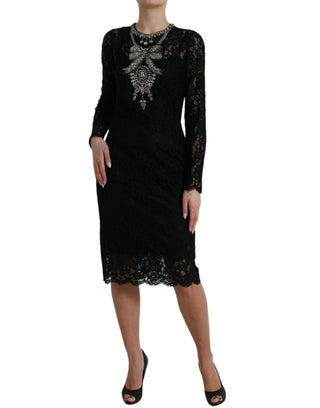 Elegant Crystal-embellished Sheath Dress