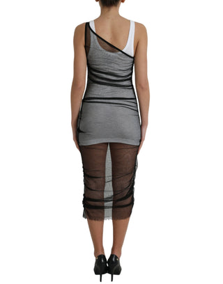 Sheer Sleeveless Bodycon Midi Elegance