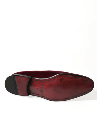 Burgundy Velvet Loafers - Elegance With A Twist